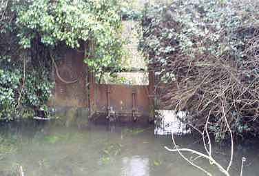 A splittable iron hatch controlled
the meadow water here.