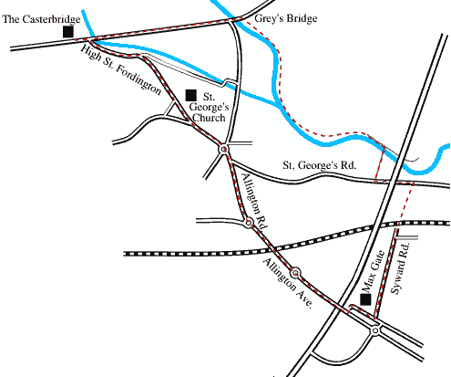 A simple plan of the routes which are described in detail below.