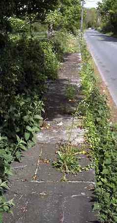 This ancient causeway still runs alongside the
road.